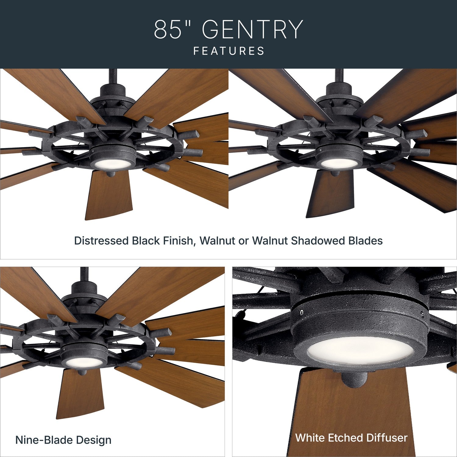 Ventilateur de plafond 85 po | Gentry Xl