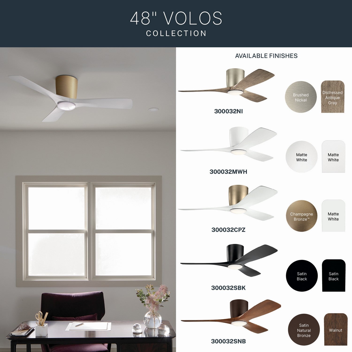 Ventilateur de plafond 48 po | Volos