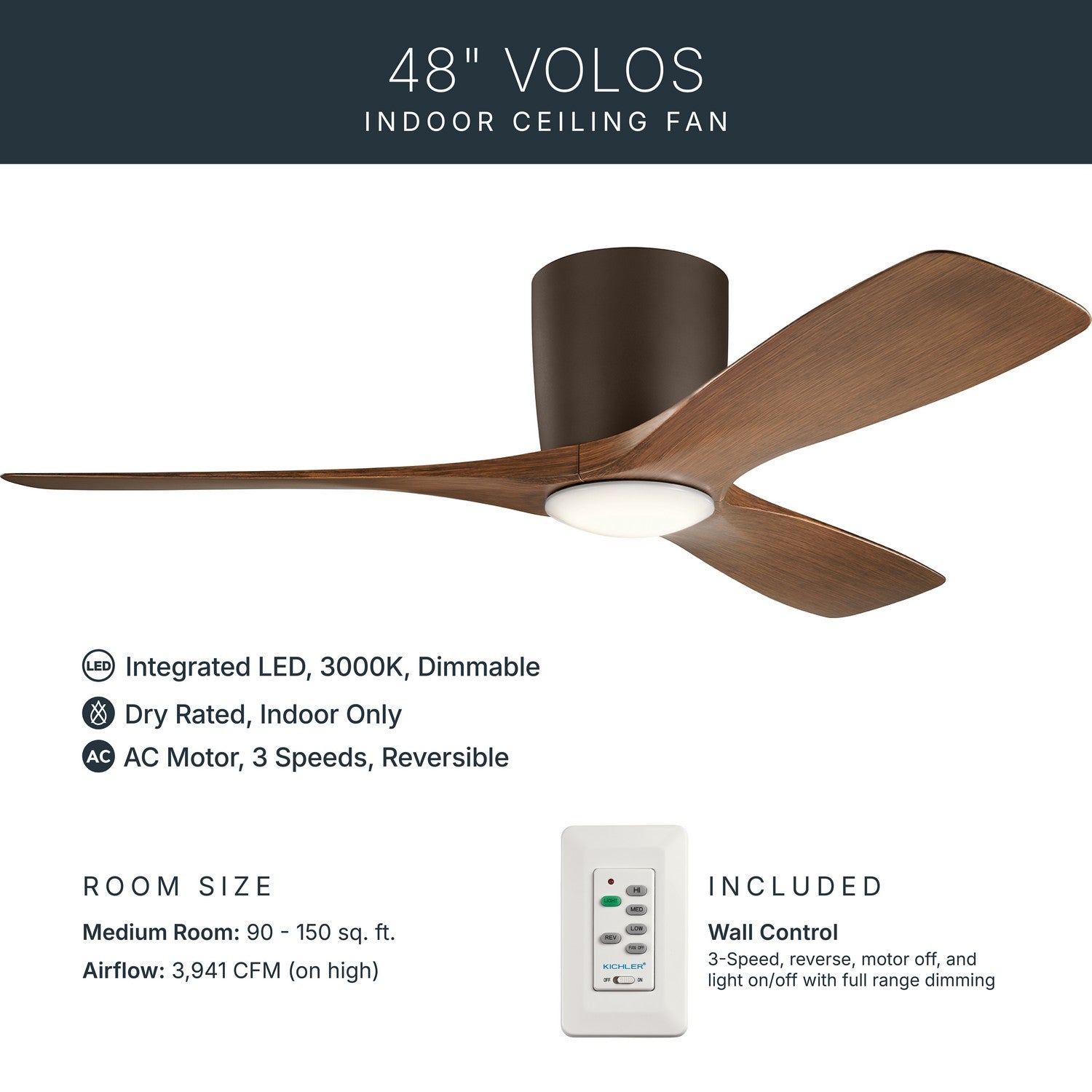 Ventilateur de plafond 48 po | Volos
