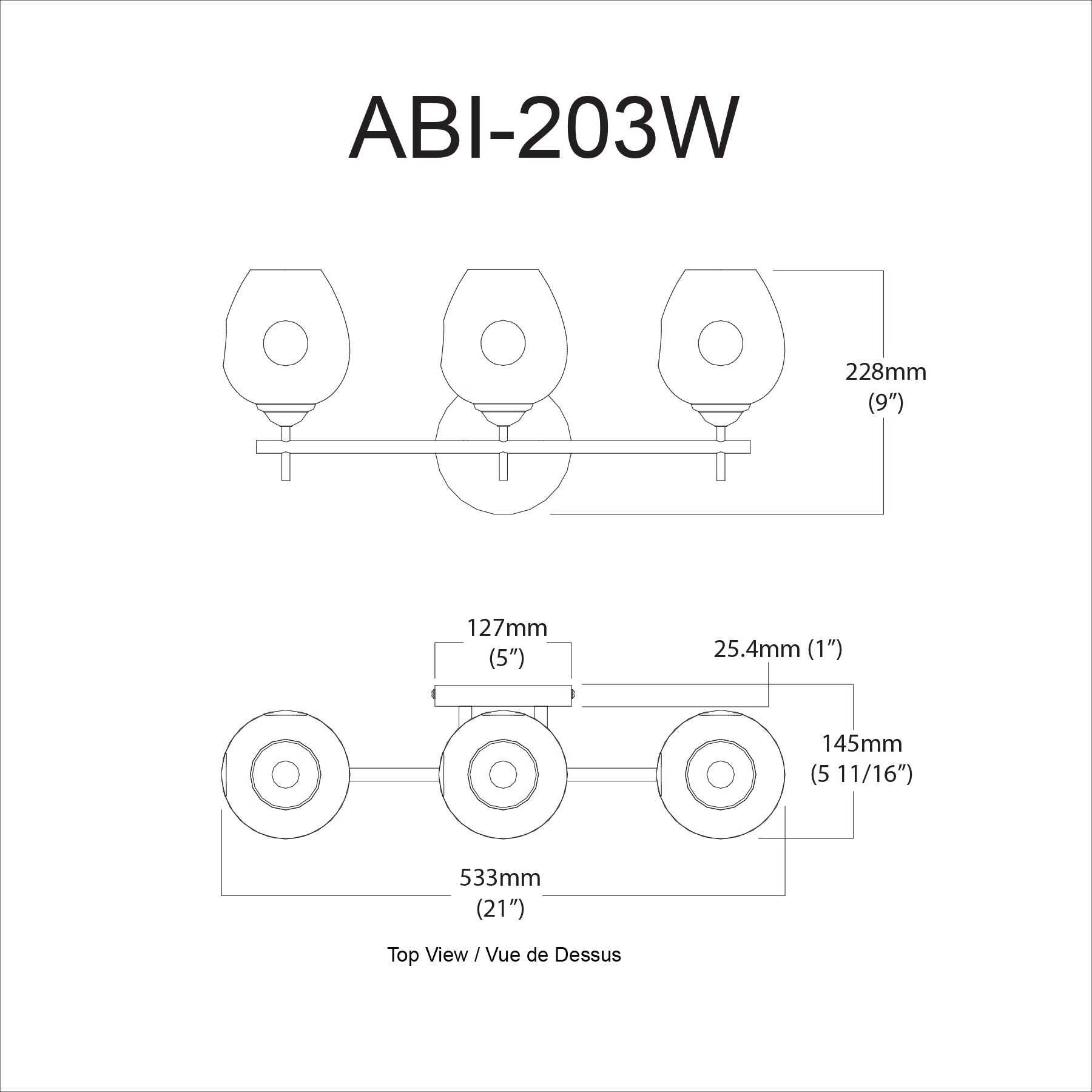 Applique murale | ABII — 21 po
