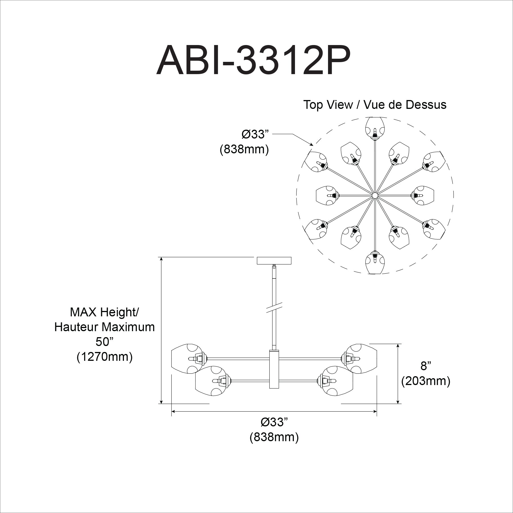 Luminaire suspendu | ABII — 33 po