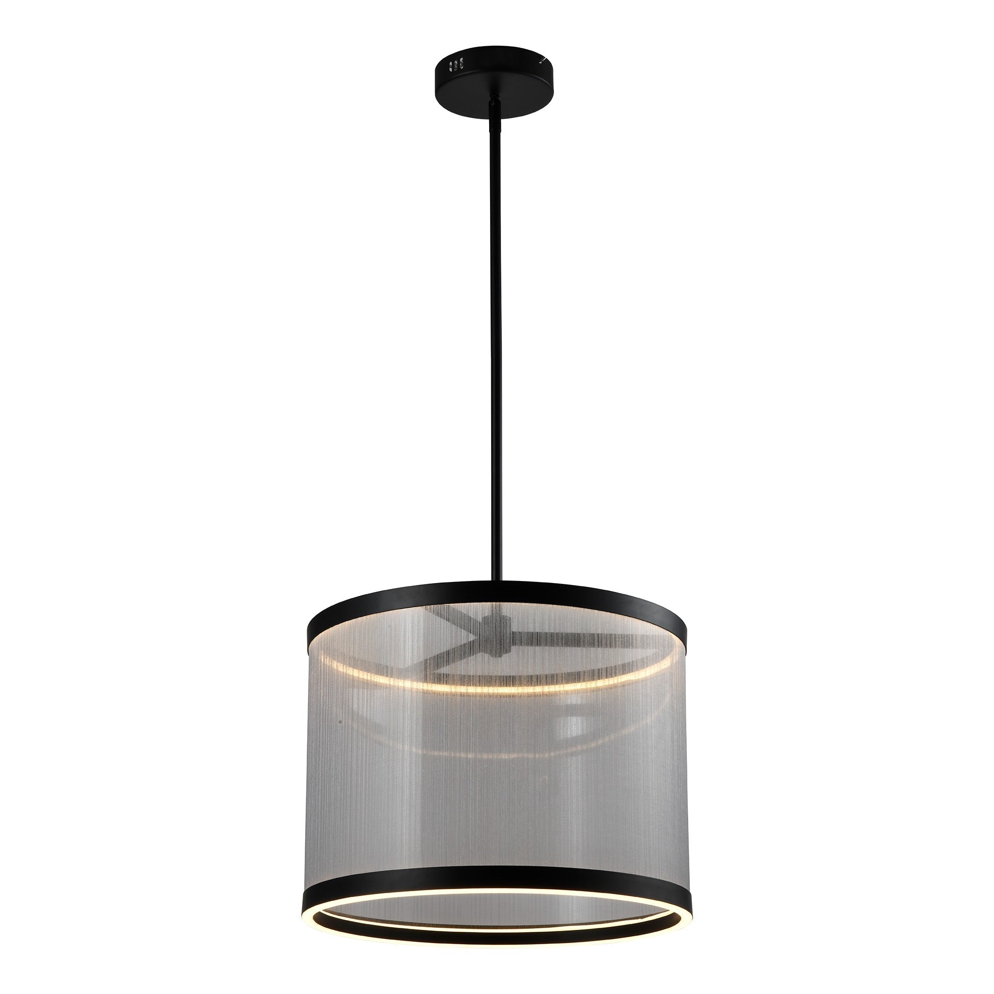 Luminaire suspendu Noir et argent | CORA