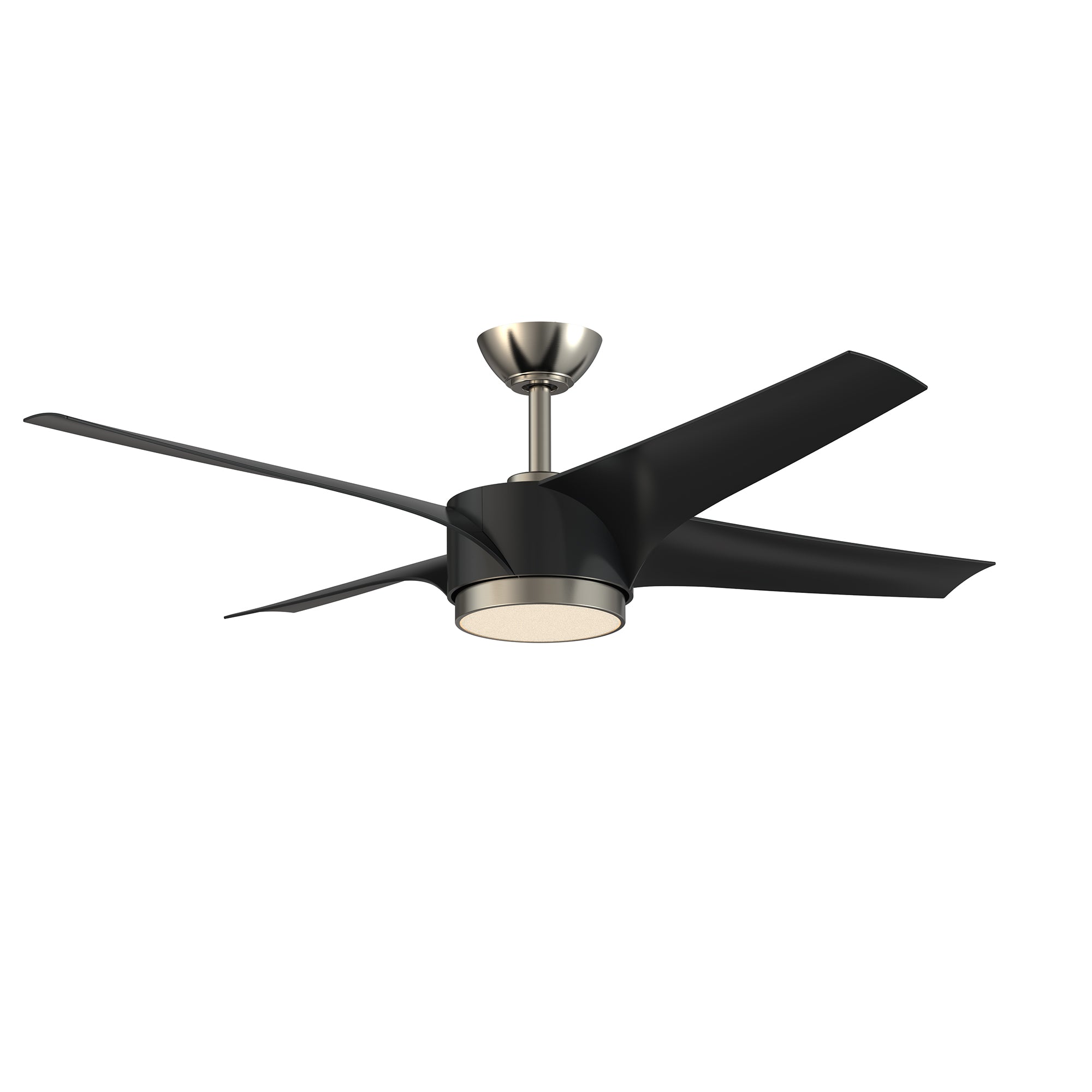 VELA Ventilateur Noir, Nickel DEL INTÉGRÉ - AC30952-BLK/SN | KENDAL