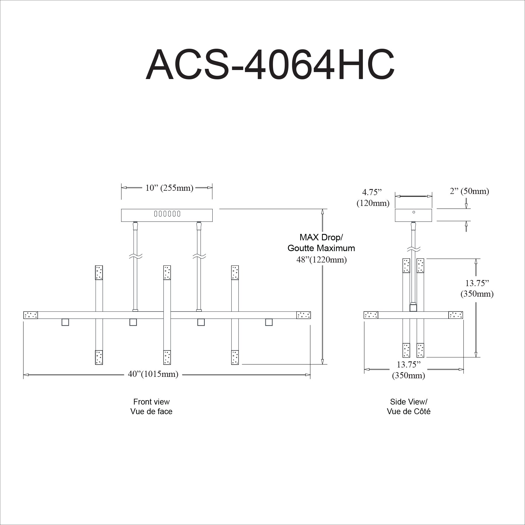 Luminaire suspendu Noir mat | ACASIA