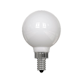 Ampoule DEL filament Artisan II — G16.5, 5,5 W, 3000 K, culot E12 (blanc laiteux, intensité variable)