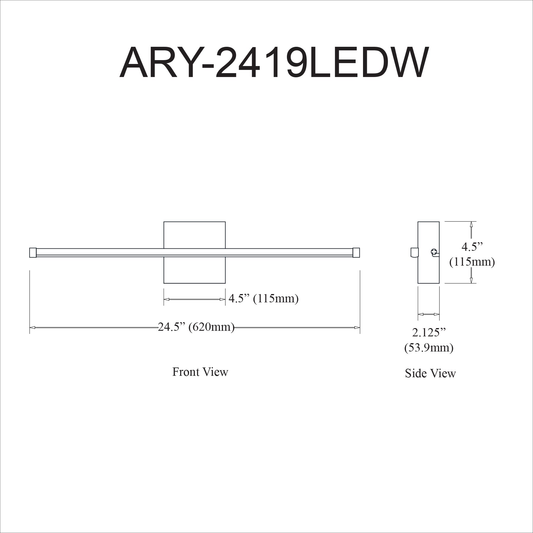 Applique murale | ARRAY — 24 po × 4 po (ARY-2419LEDW)