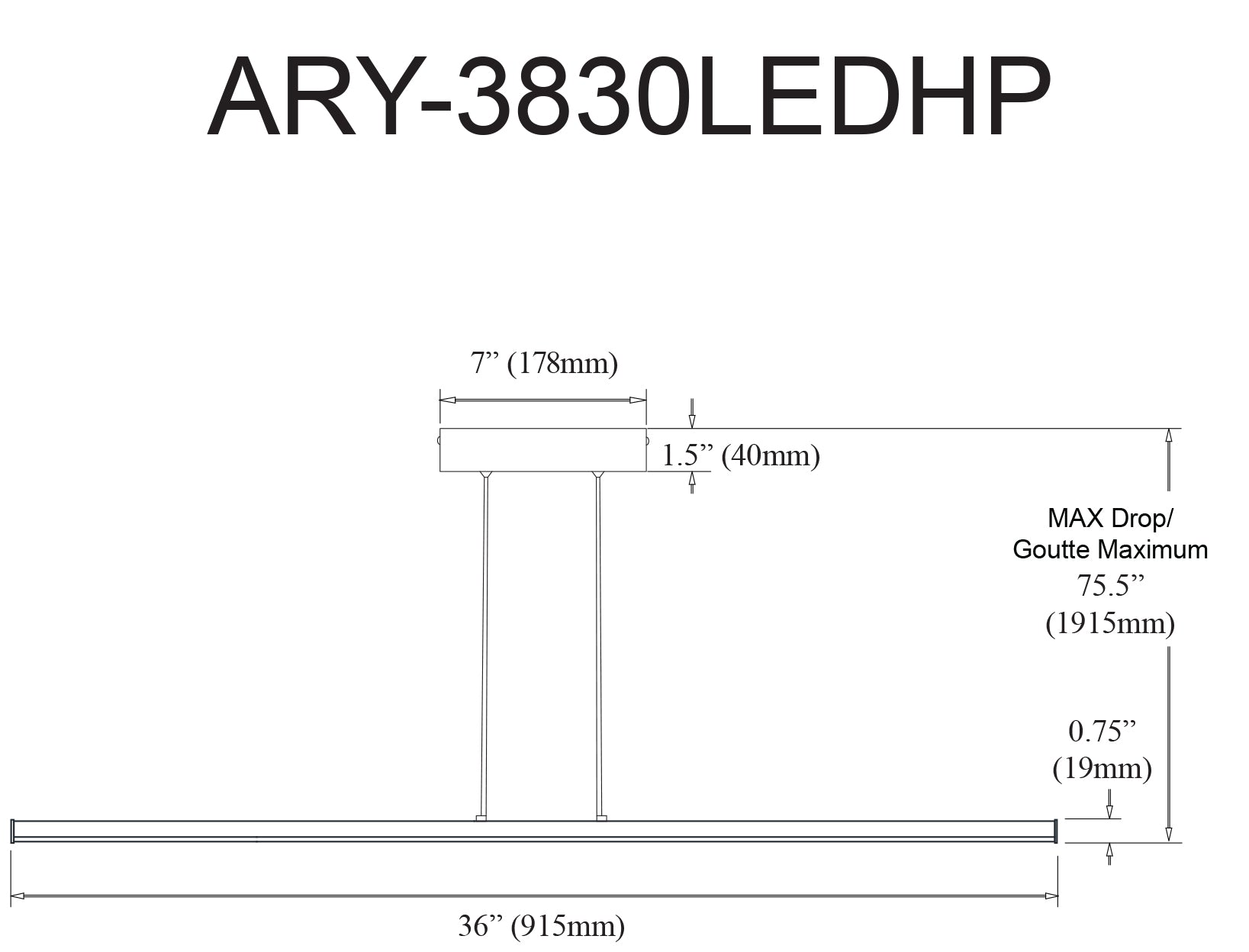 Luminaire suspendu Noir | ARRAY