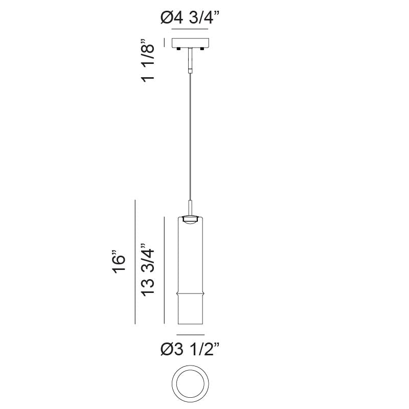 Luminaire suspendu | BAMBU - Noir