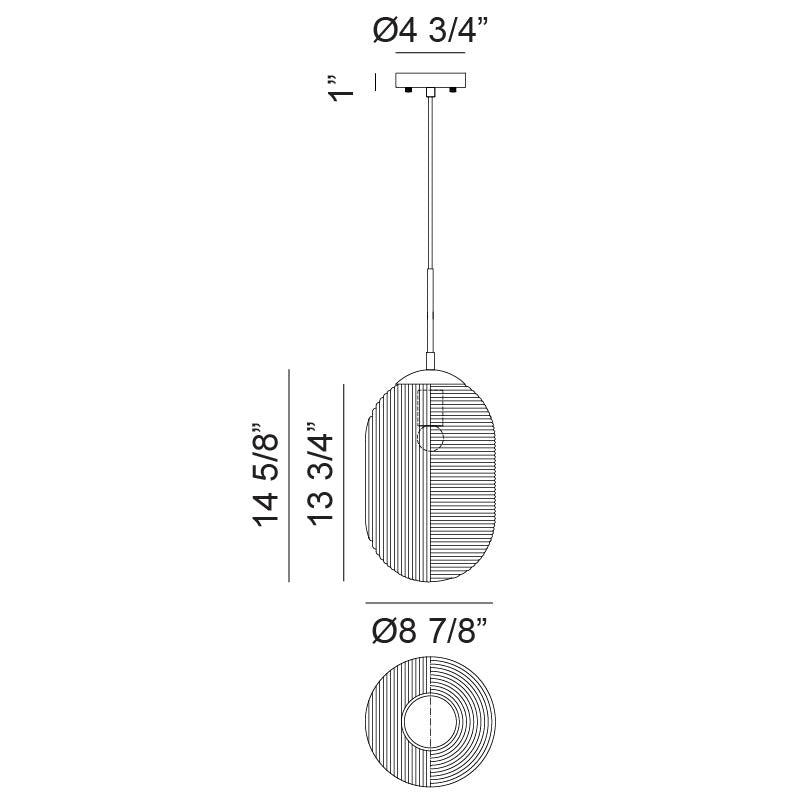Luminaire suspendu | MARUNA - Chrome