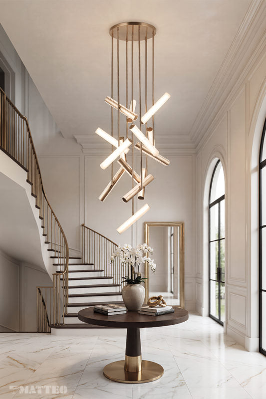 Luminaire suspendu | AXIS - Or champagne