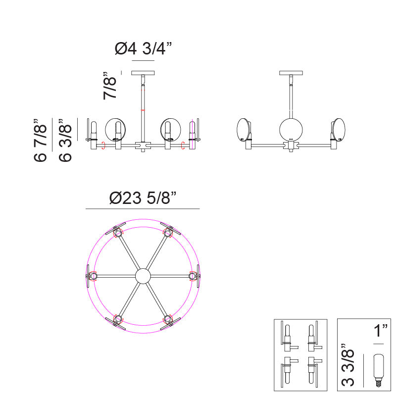 Luminaire suspendu Or champagne | CLOUDBURST - Or champagne