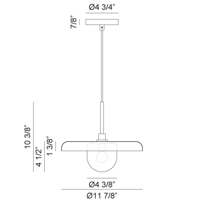 Luminaire suspendu | CRESTON - Noir