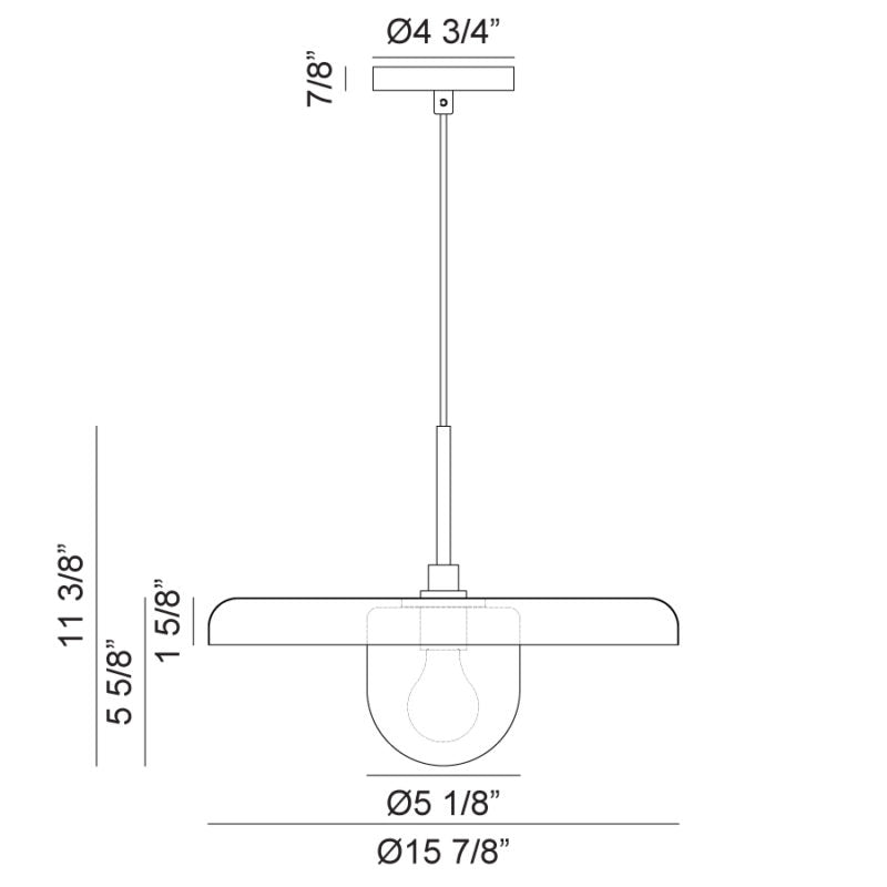 Luminaire suspendu | CRESTON - Laiton