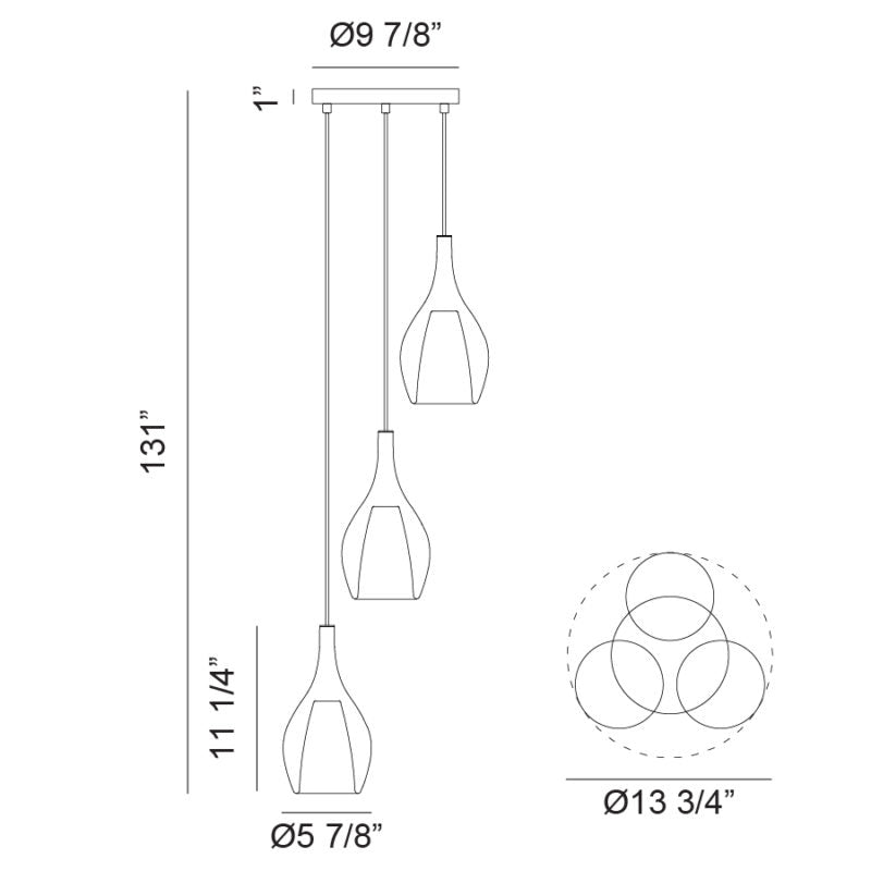 Luminaire suspendu | JERICHO - Noir