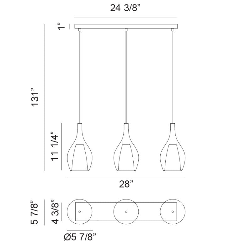 Luminaire suspendu | JERICHO - Chrome