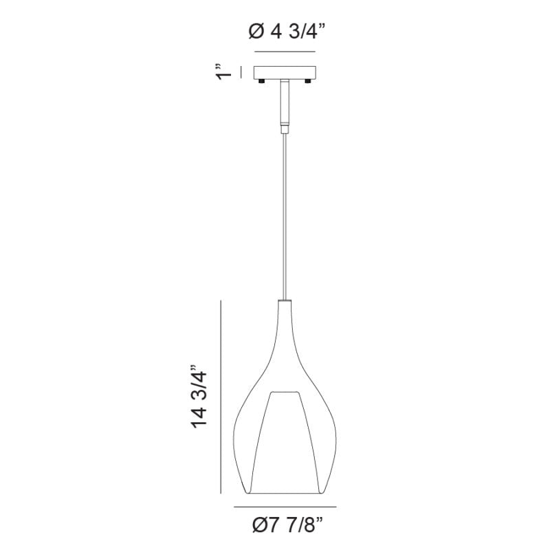 Luminaire suspendu | JERICHO - Chrome
