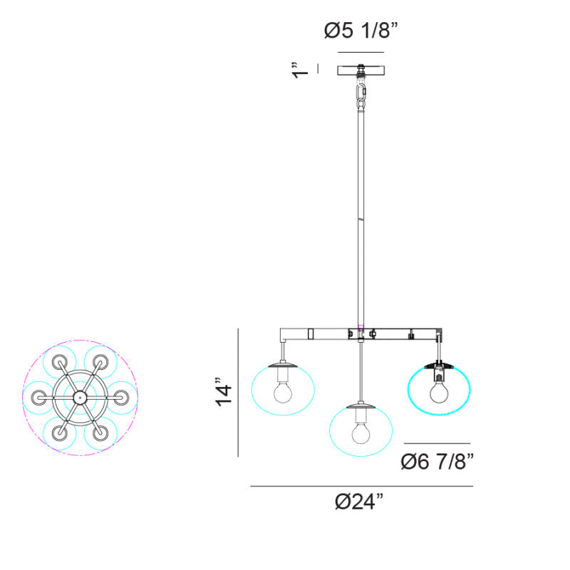 Luminaire suspendu | BULBUS - Laiton