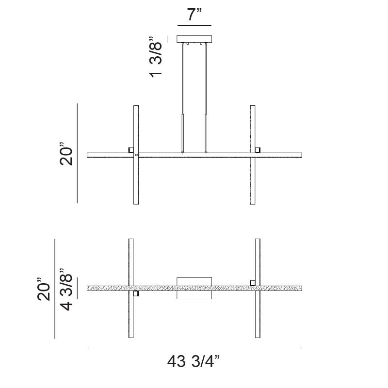Luminaire suspendu | CROSLEY - Noir