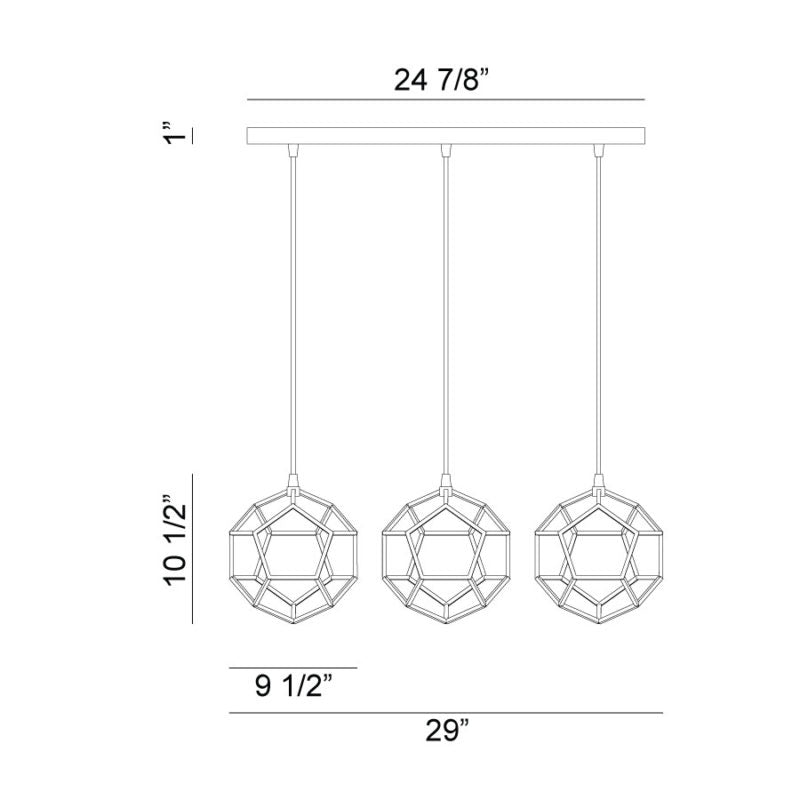 Luminaire suspendu Noir | GEOMETRY SERIES - Noir