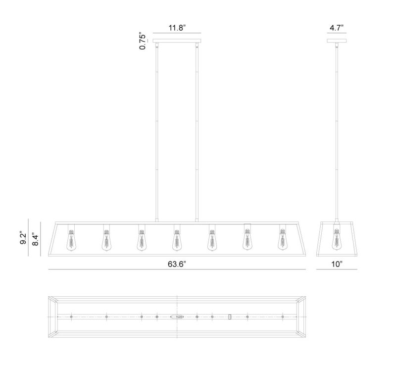 Luminaire suspendu Noir | CANDOR - Noir