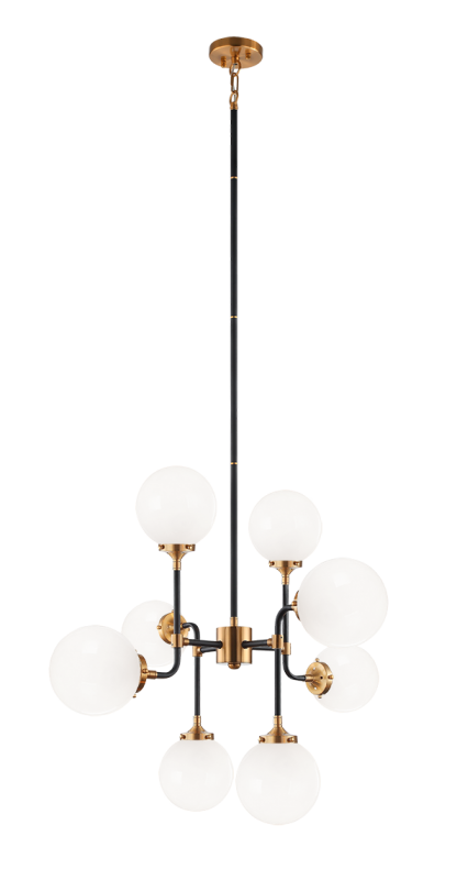 Luminaire suspendu | PARTICLES - Laiton — Abat-jour ouvert