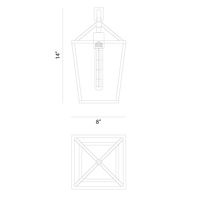 Luminaire suspendu Noir et laiton | SCATOLA - Noir et laiton