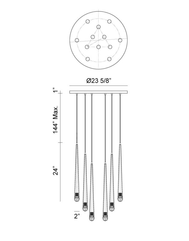 Luminaire suspendu | RENAIE - Noir