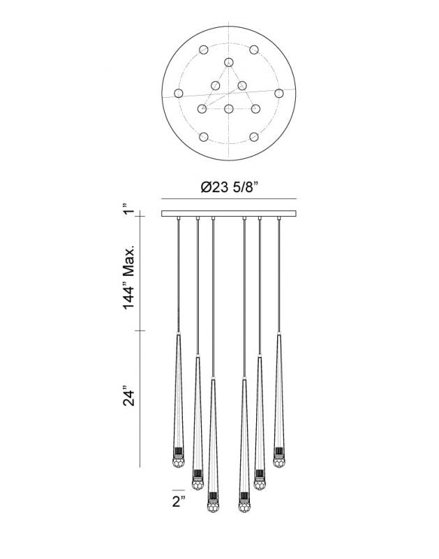 Luminaire suspendu | RENAIE - Laiton