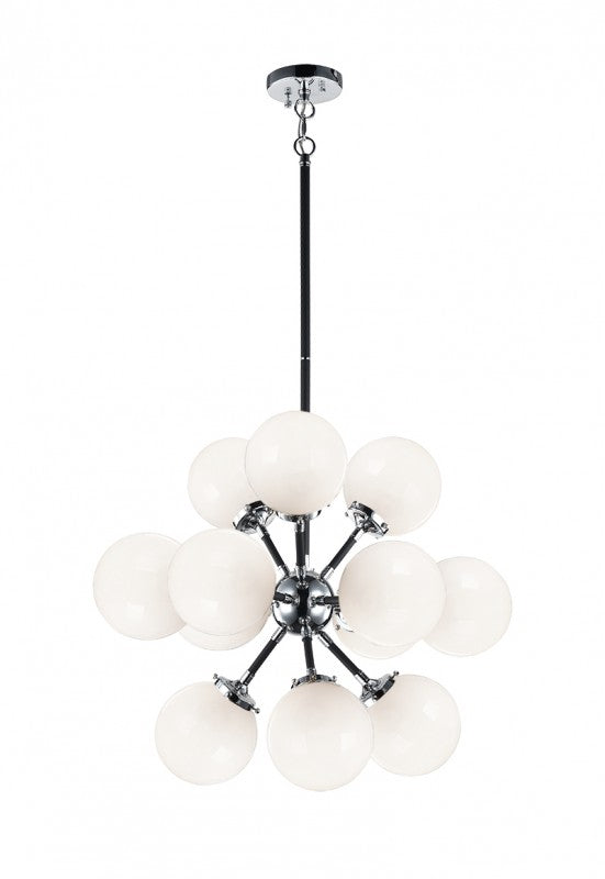Luminaire suspendu | SOLEIL - Chrome — Abat-jour ouvert