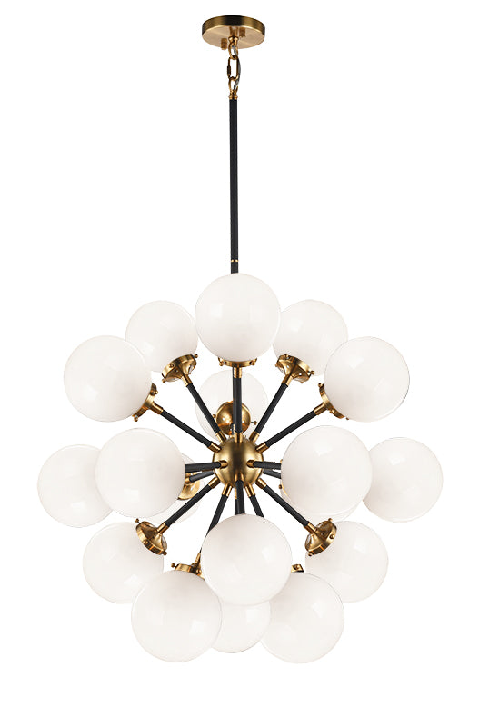 Luminaire suspendu | SOLEIL - Laiton — Abat-jour ouvert