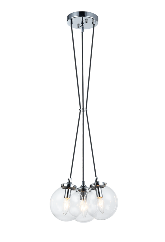 Luminaire suspendu | THE BOUGIE - Chrome — Abat-jour fermé