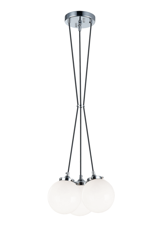 Luminaire suspendu | THE BOUGIE - Chrome — Abat-jour ouvert