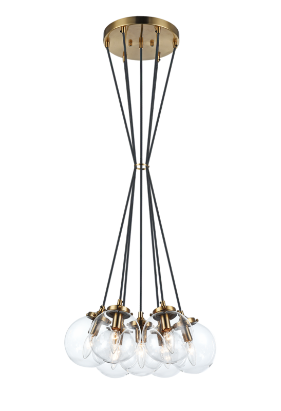 Luminaire suspendu | THE BOUGIE - Laiton — Abat-jour fermé
