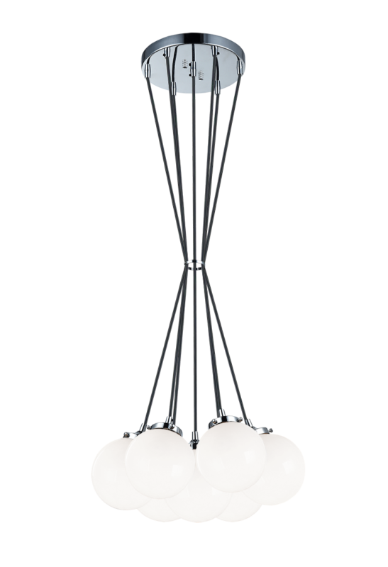 Luminaire suspendu | THE BOUGIE - Chrome — Abat-jour ouvert