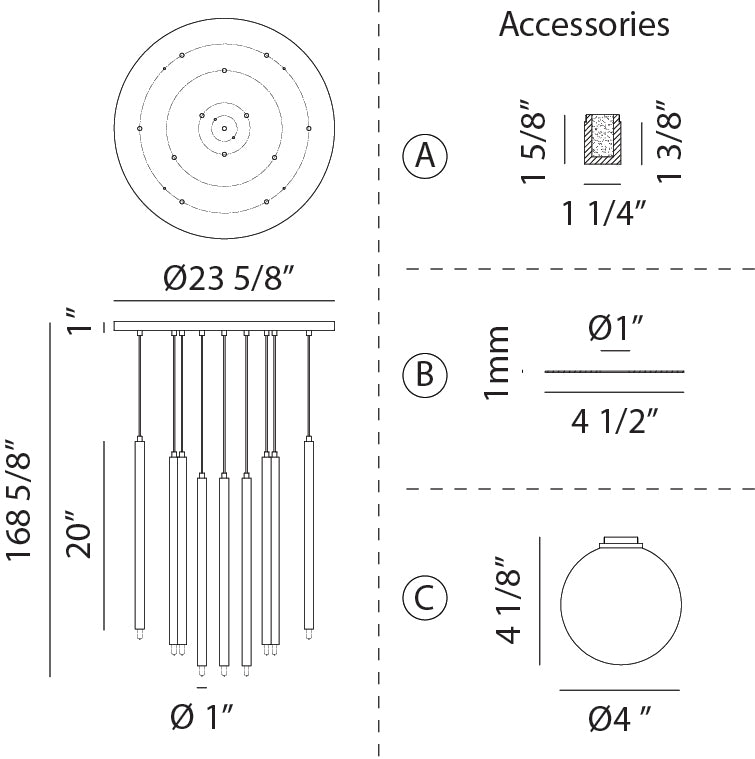 Luminaire suspendu | REIGNDROP - Laiton