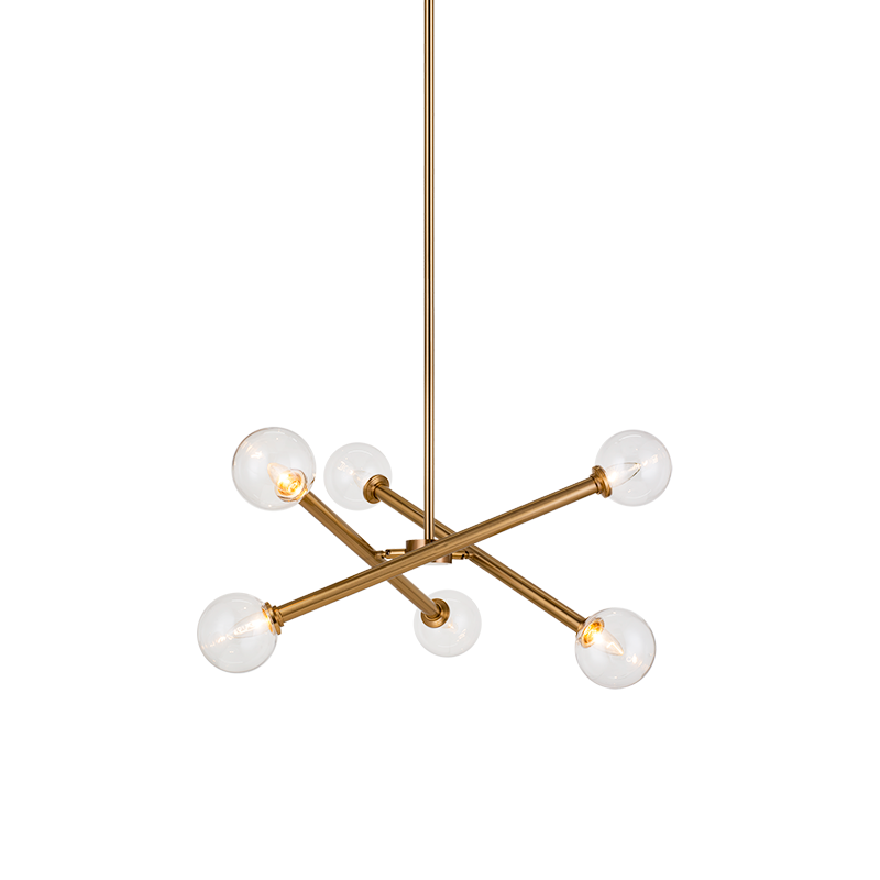 Luminaire suspendu | MATCHSTIX - Laiton — Abat-jour fermé