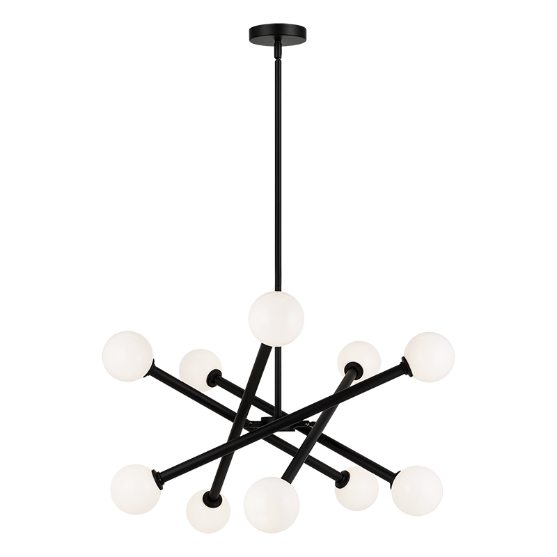 Luminaire suspendu | MATCHSTIX - Noir — Abat-jour ouvert