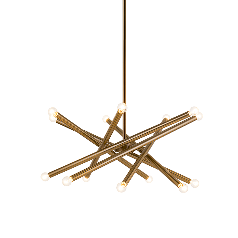Luminaire suspendu | MATCHSTIX - Laiton — Abat-jour fermé