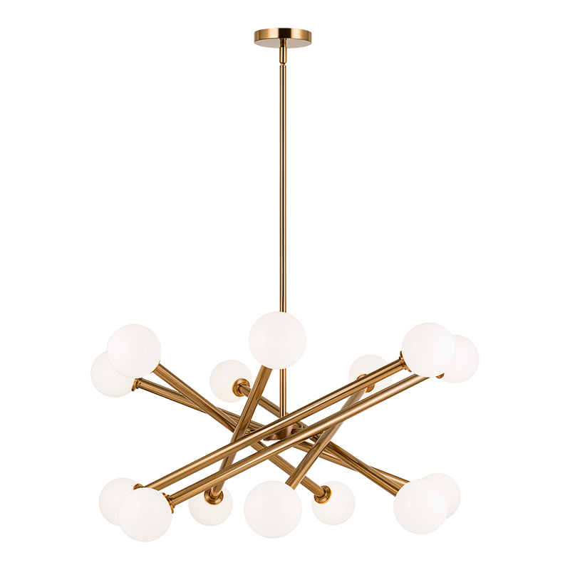 Luminaire suspendu | MATCHSTIX - Laiton — Abat-jour ouvert