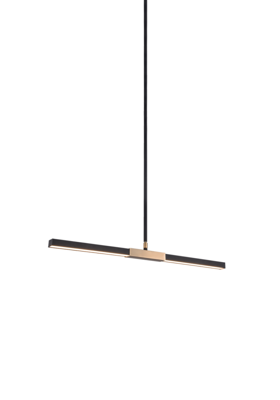 Luminaire suspendu | LINEARE - Noir et laiton