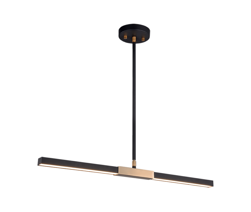 Luminaire suspendu | LINEARE - Noir et laiton