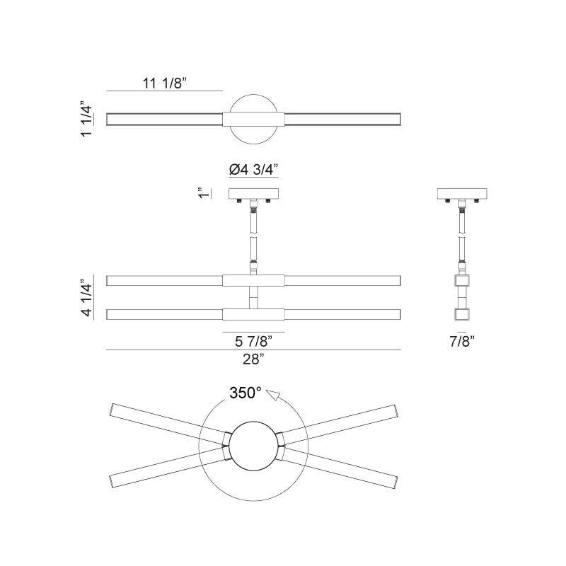 Luminaire suspendu | LINEARE - Noir et laiton