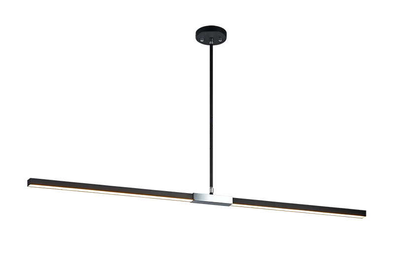 Luminaire suspendu | LINEARE - Noir et chrome