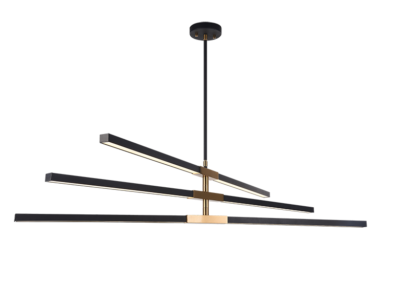Luminaire suspendu | LINEARE - Noir et laiton