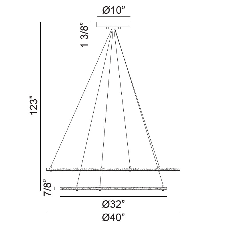 Luminaire suspendu | VICTORIA - Or brossé