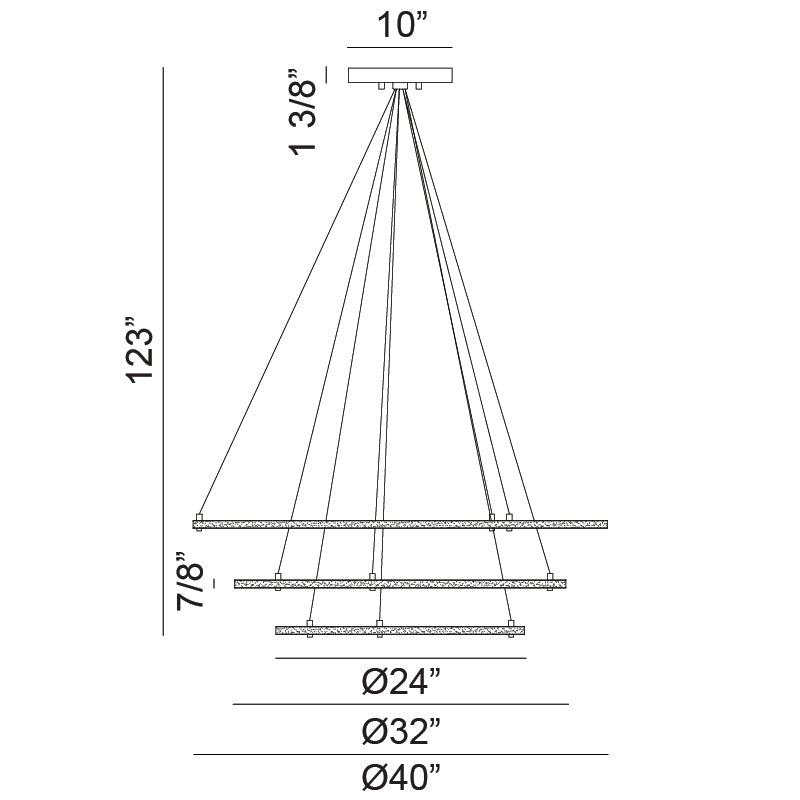 Luminaire suspendu | VICTORIA - Or brossé