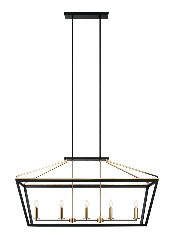 Luminaire suspendu | MAVONSHIRE - Noir et laiton