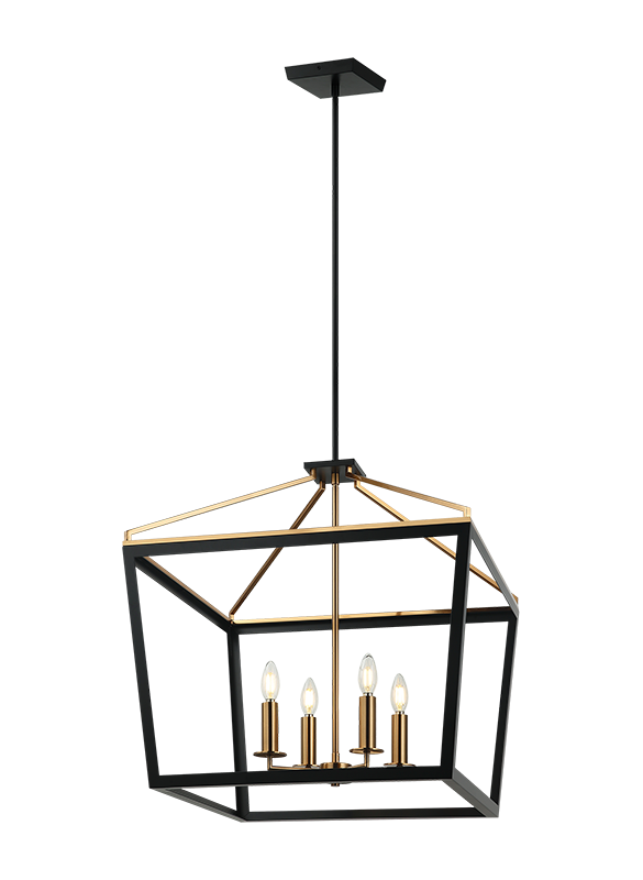 Luminaire suspendu | MAVONSHIRE - Noir et laiton