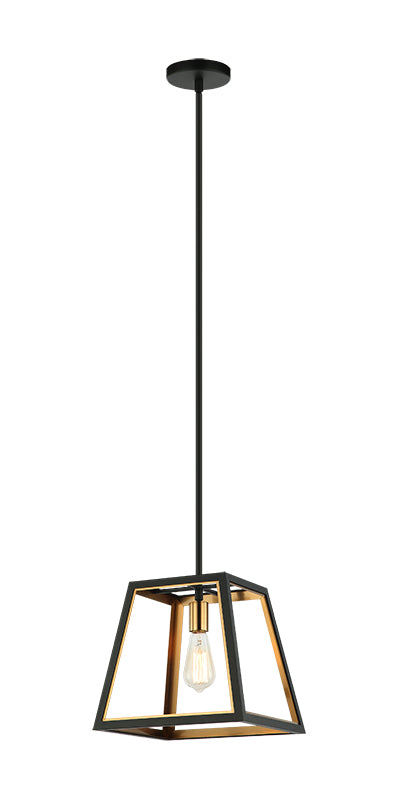 Luminaire suspendu | ROSALIE - Noir et laiton