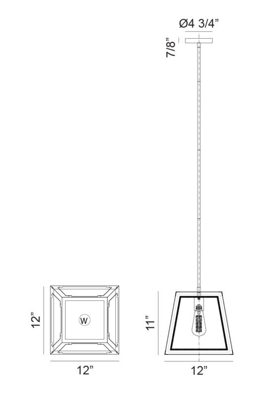 Luminaire suspendu | ROSALIE - Noir et laiton
